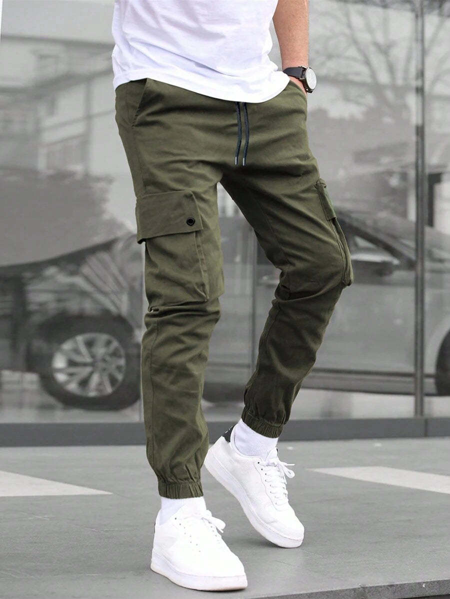 Street Style Plain Cargo Pants-Vacay Outfit