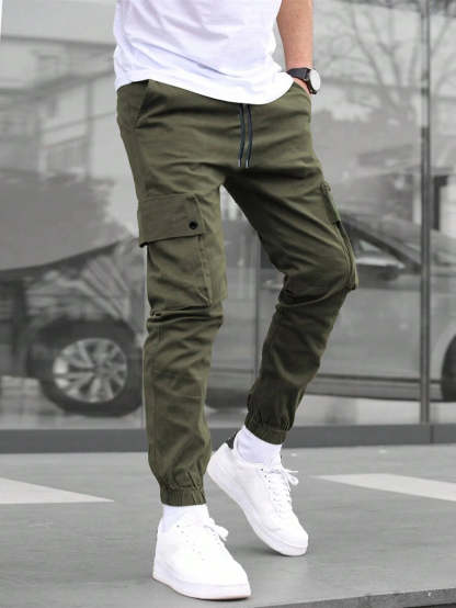 Street Style Plain Cargo Pants-Vacay Outfit