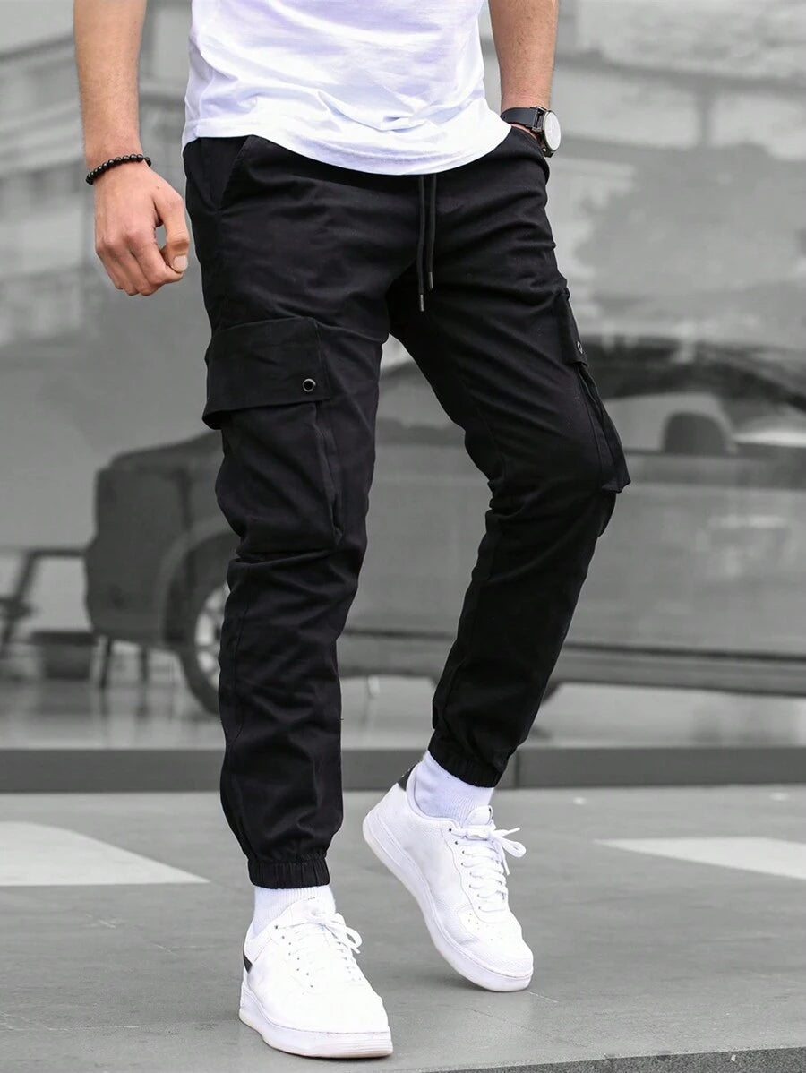 Street Style Plain Cargo Pants-Vacay Outfit