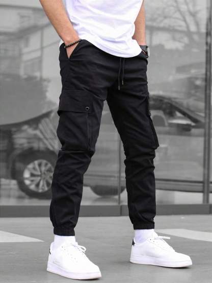 Street Style Plain Cargo Pants-Vacay Outfit