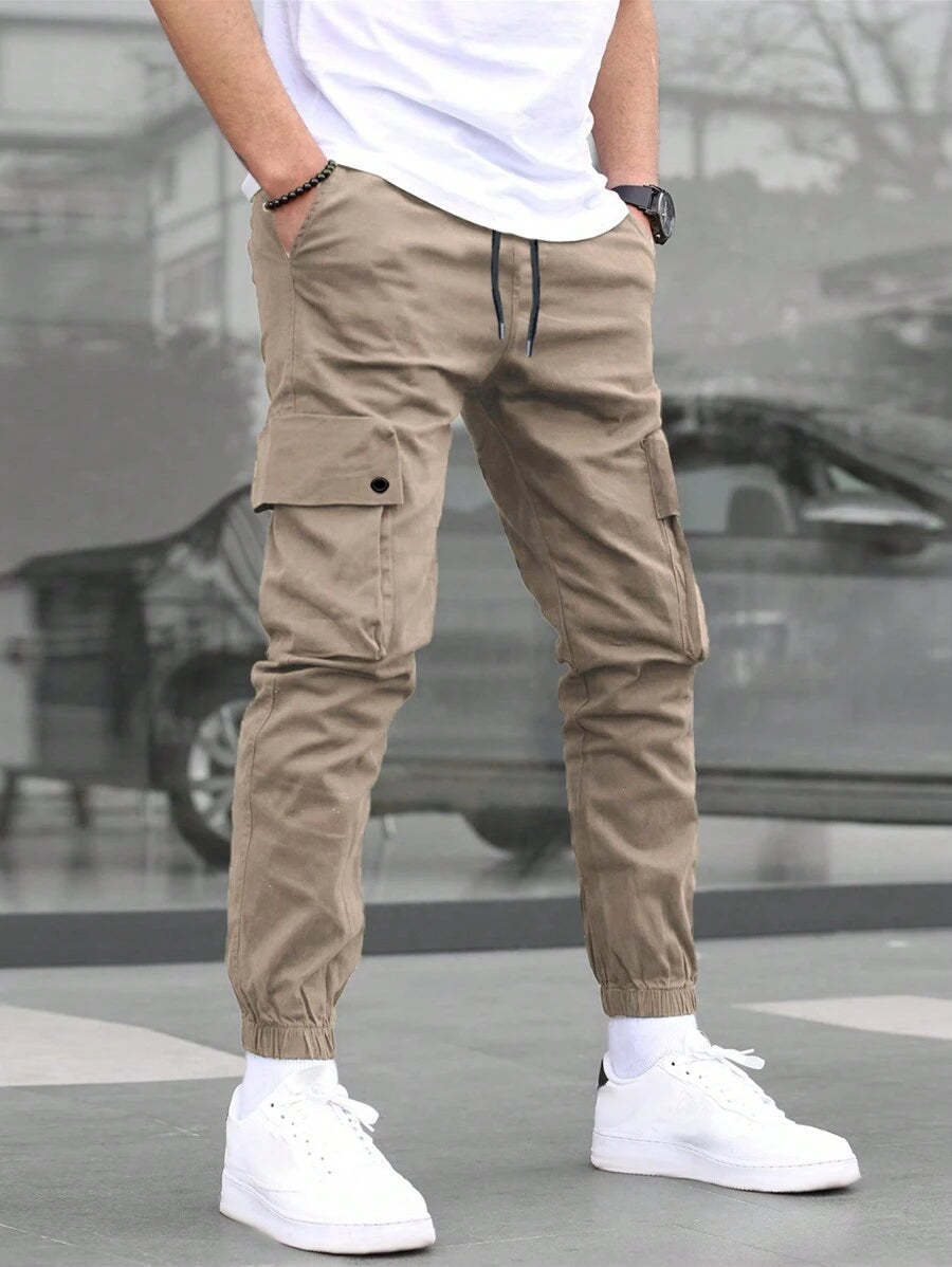 Street Style Plain Cargo Pants-Vacay Outfit
