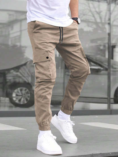Street Style Plain Cargo Pants-Vacay Outfit