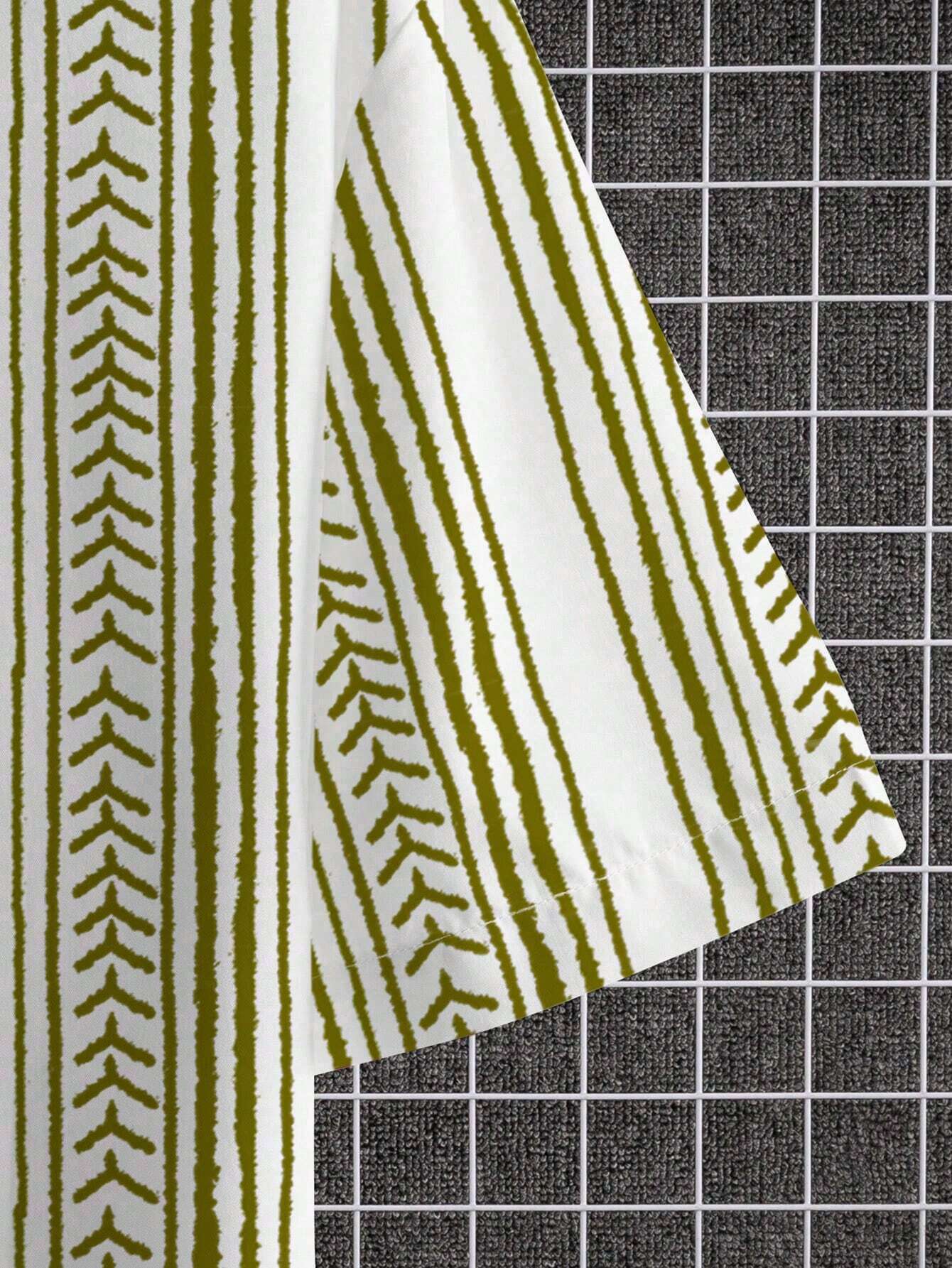 Strip Printed Short Sleeve Shirts-Vacay Outfit