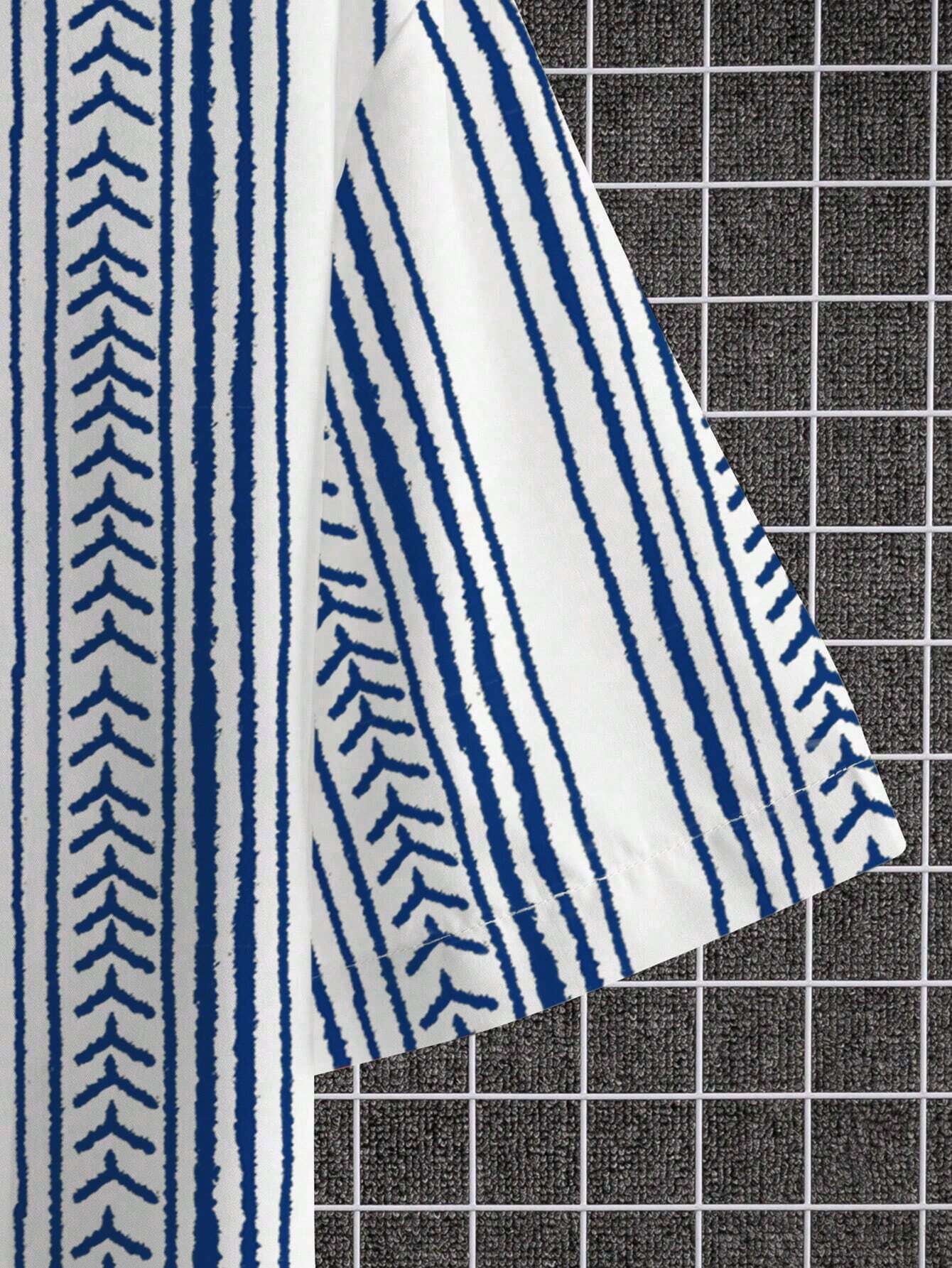 Strip Printed Short Sleeve Shirts-Vacay Outfit