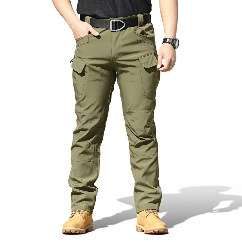 Tactical Style Cargo Pants For Men With Stretch Fit And Pocket Design