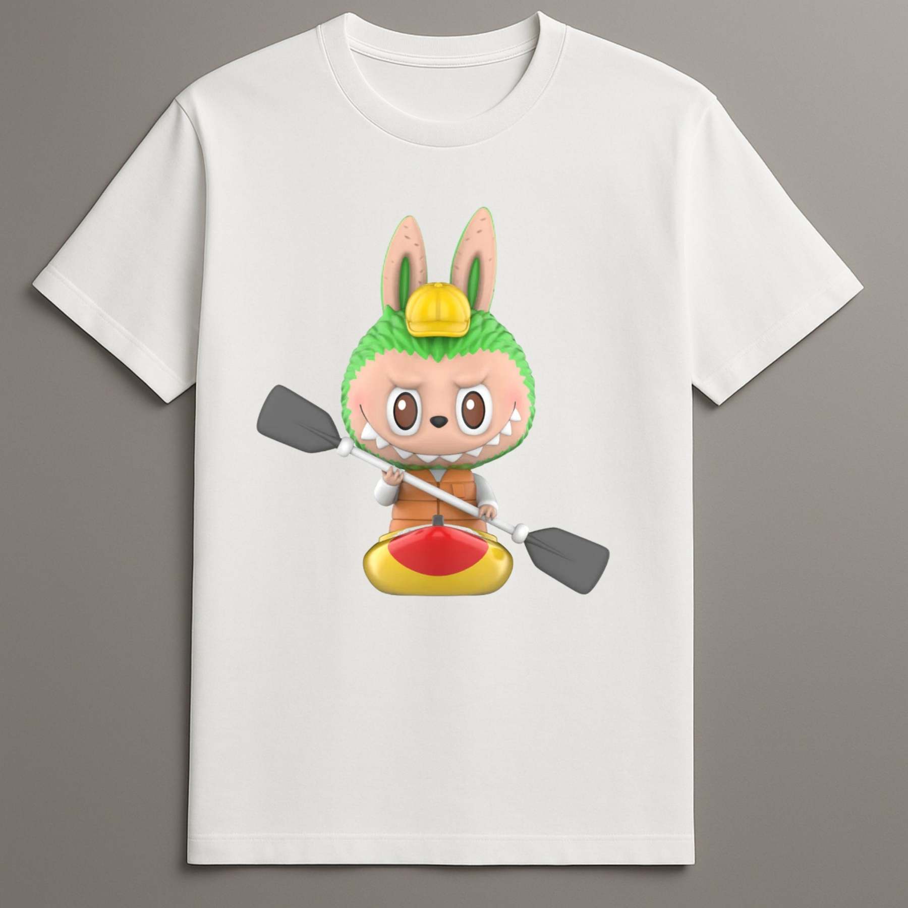 Labubu character camping print tee