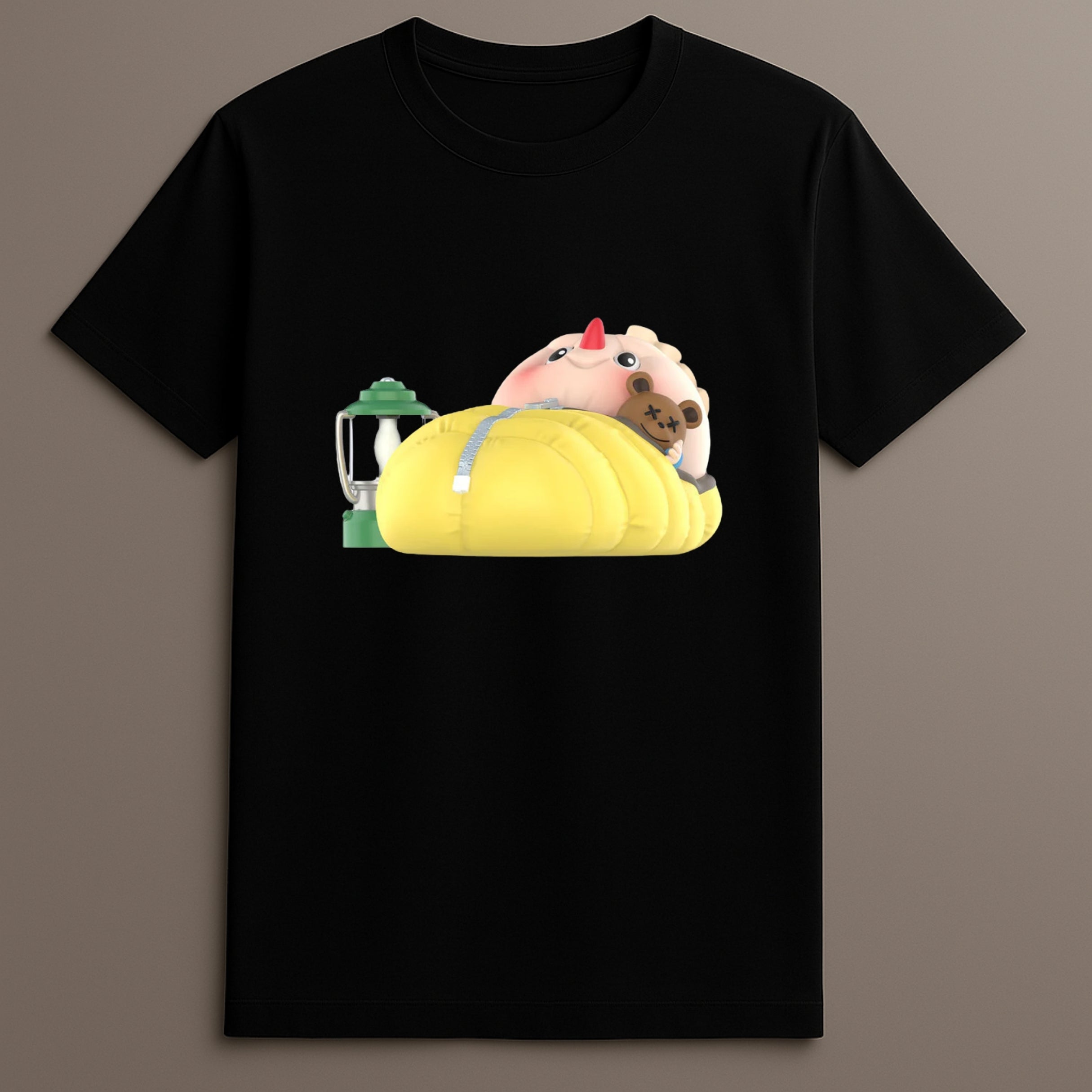 Cute Labubu camping theme shirt