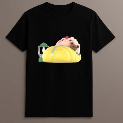 Cute Labubu camping theme shirt