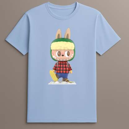Snowy adventure Labubu monster tee