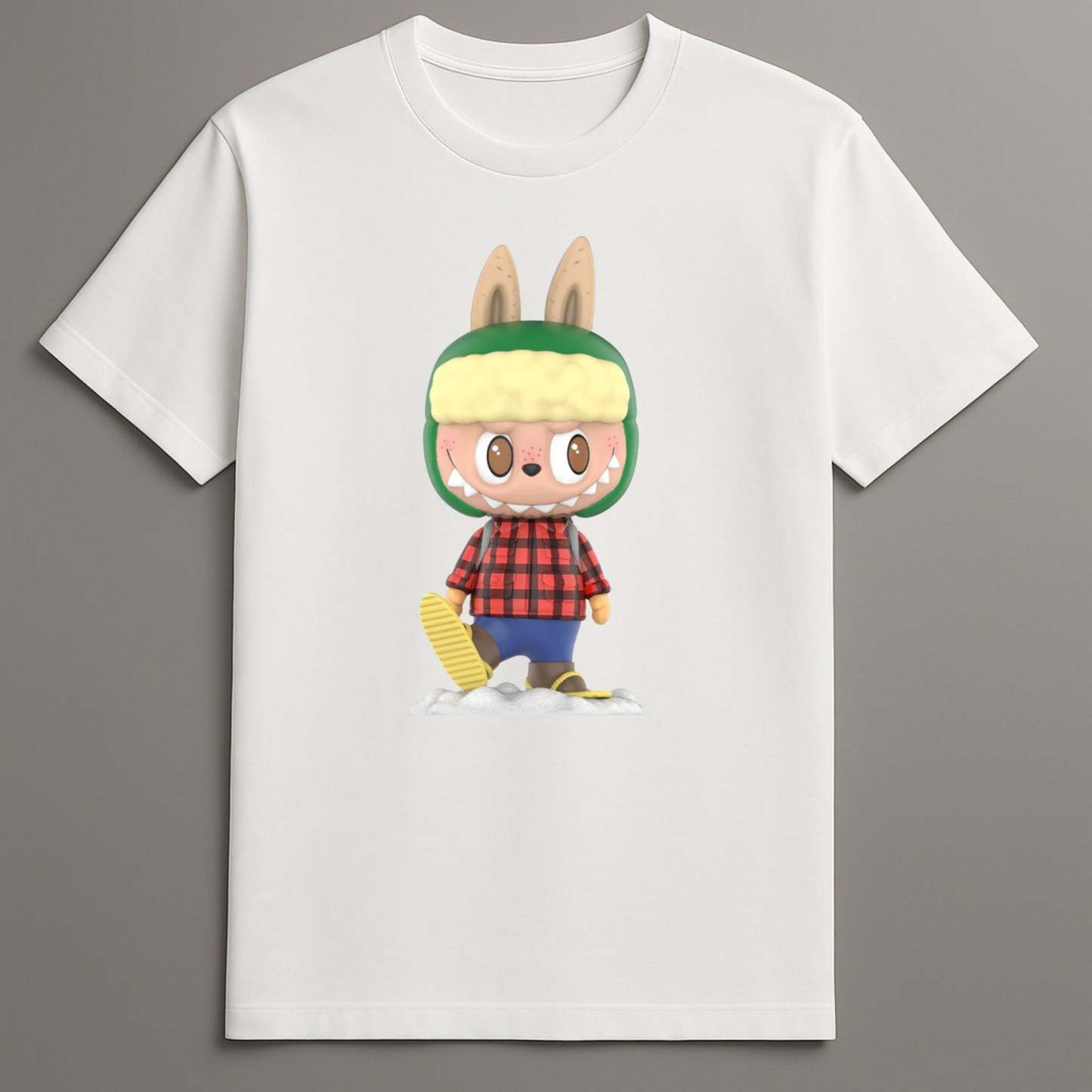 Labubu snow traveler graphic tee