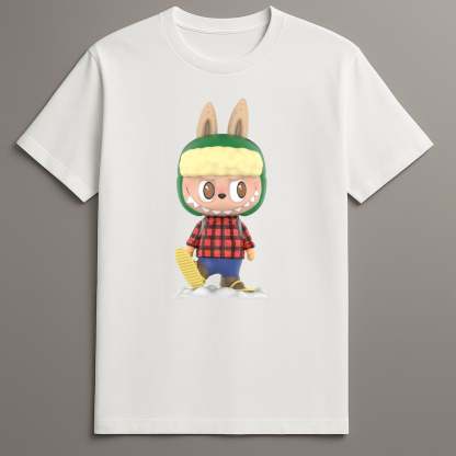 Labubu snow traveler graphic tee