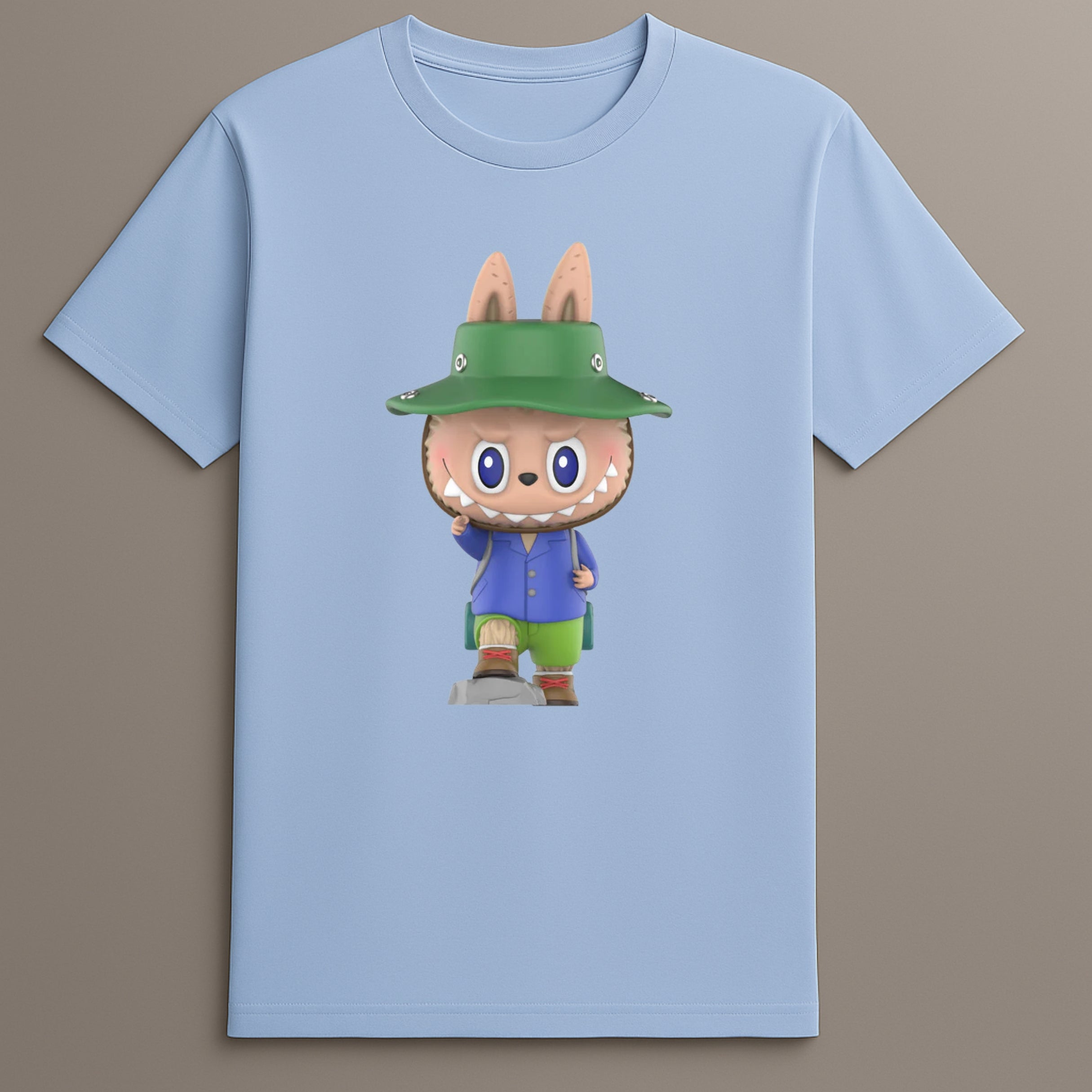 Cute Labubu hiker cartoon t-shirt

