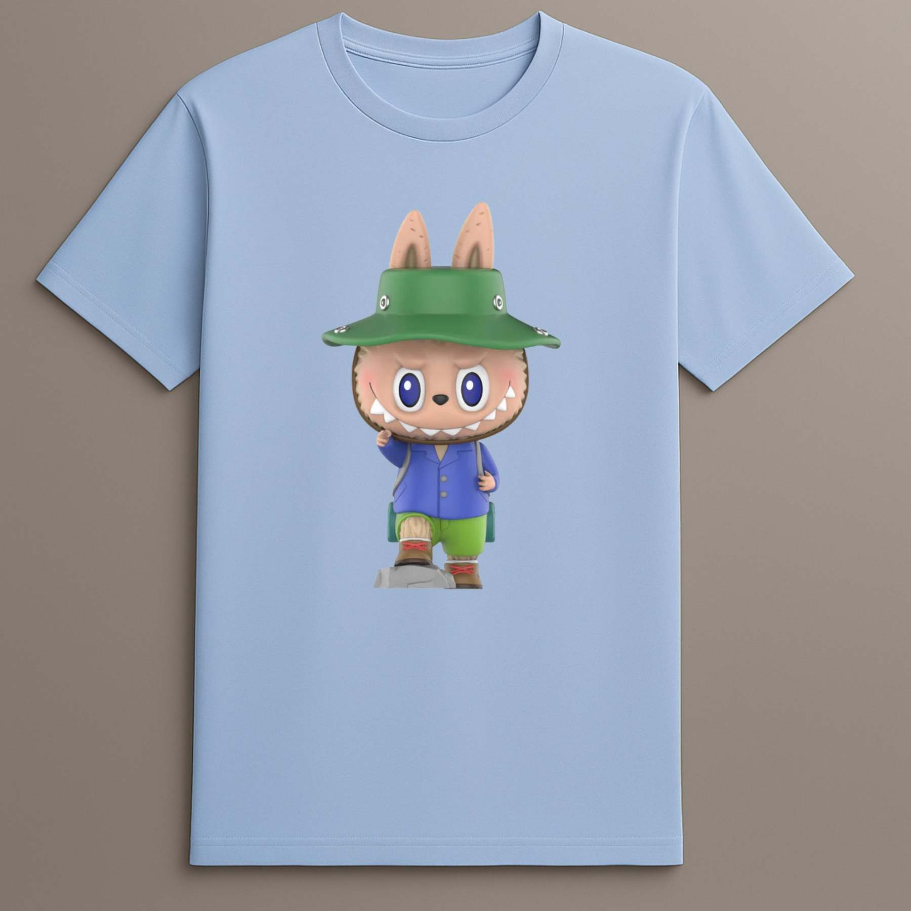 Cute Labubu hiker cartoon t-shirt

