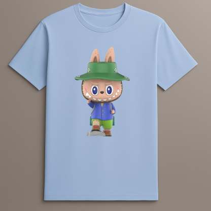 Cute Labubu hiker cartoon t-shirt

