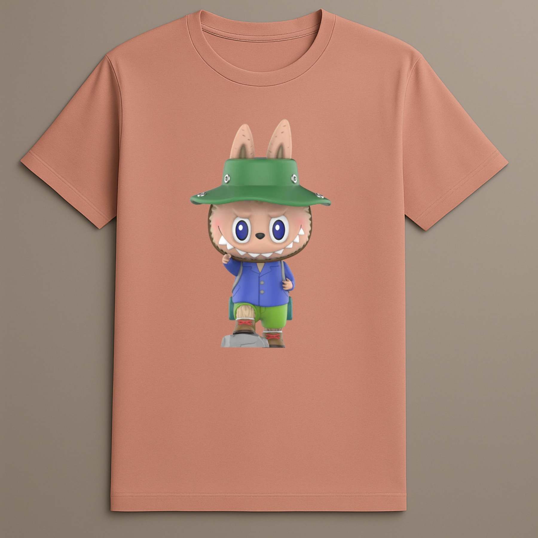 Mountain trekker Labubu white shirt