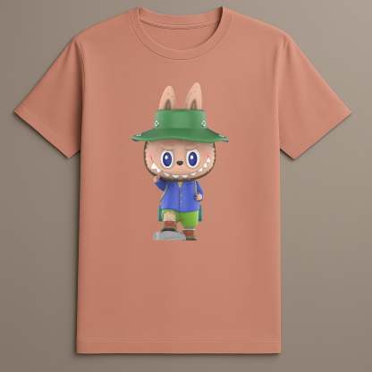 Mountain trekker Labubu white shirt