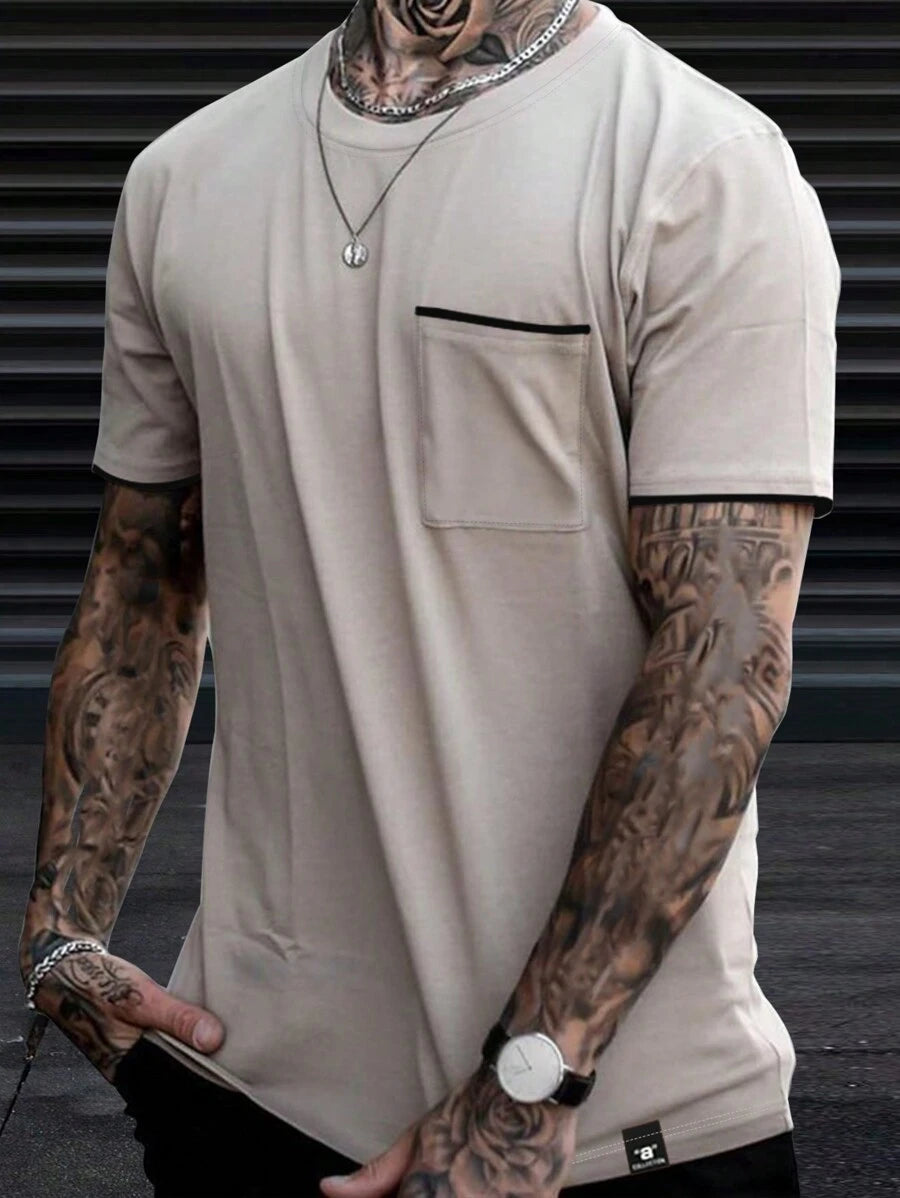 Trim Pocket Patched Tee-Vacay Outfit