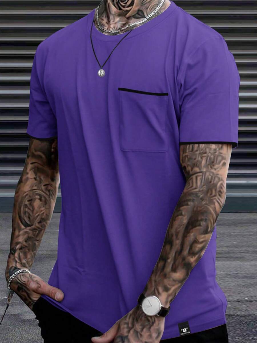 Trim Pocket Patched Tee-Vacay Outfit