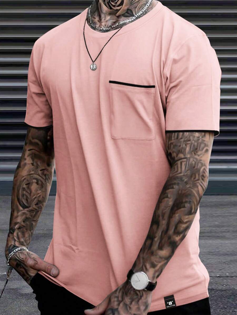 Trim Pocket Patched Tee-Vacay Outfit