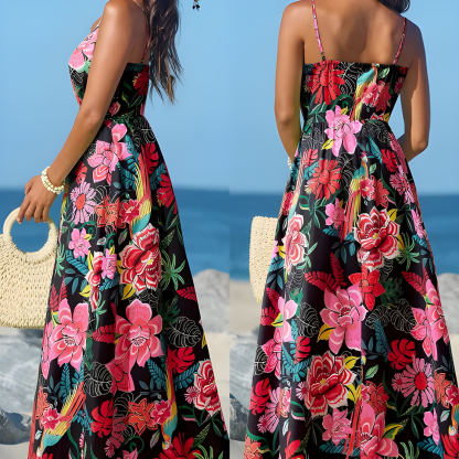  Tropical Floral Maxi Dress 