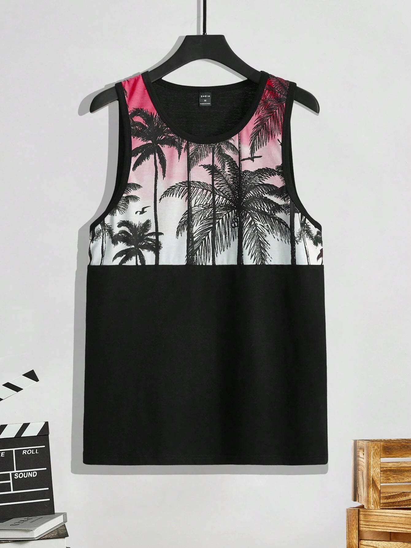 Tropical Sunset Graphic Tank Top-Vacay Outfit
