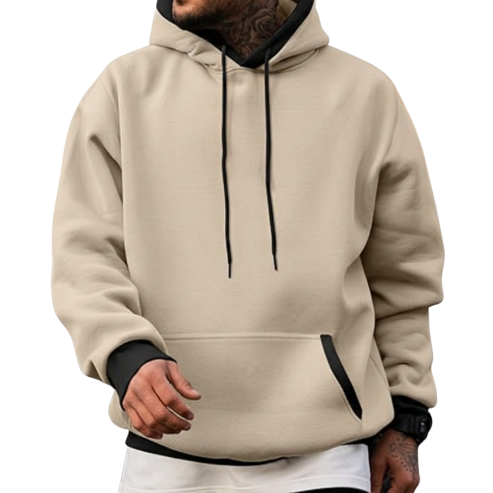 Men's Cotton Casual Hoodie With Drawstring