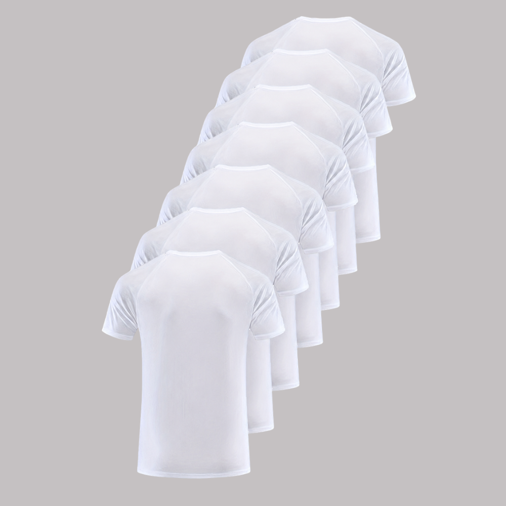 Pack Of 7 Lightweight Short Sleeve Athletic T Shirt For Men