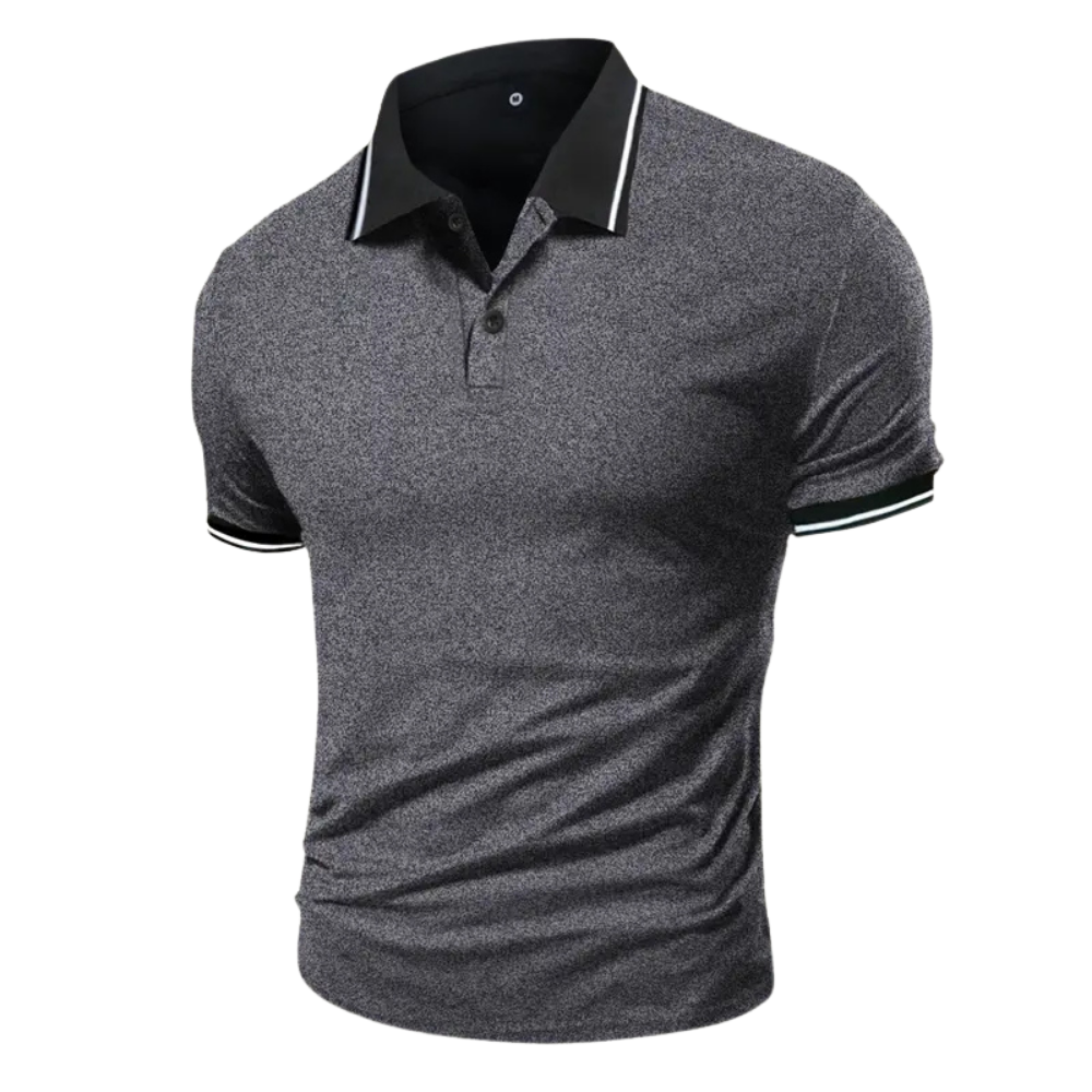 Pack of 3 Short Sleeve Polo T Shirts with Contrast Trim for Men