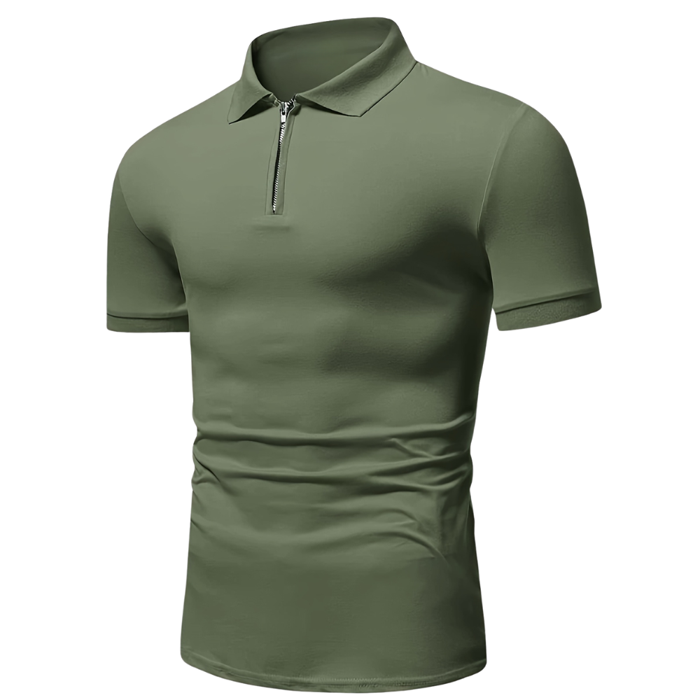 Casual And Stretchable Zipper Lapel Shirt For Men