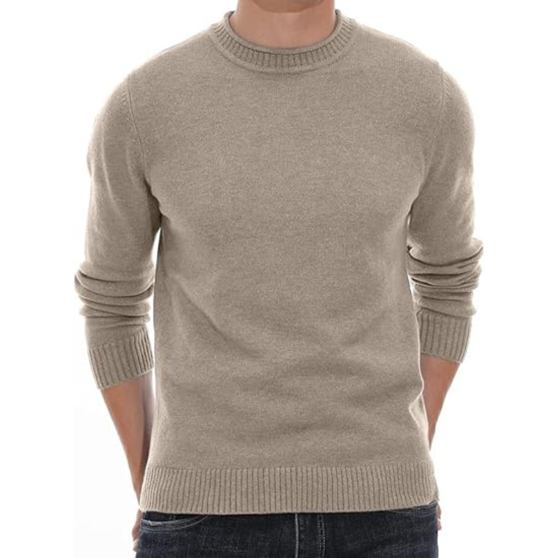 Casual Soft Sweater With Ribbing Edge For Men