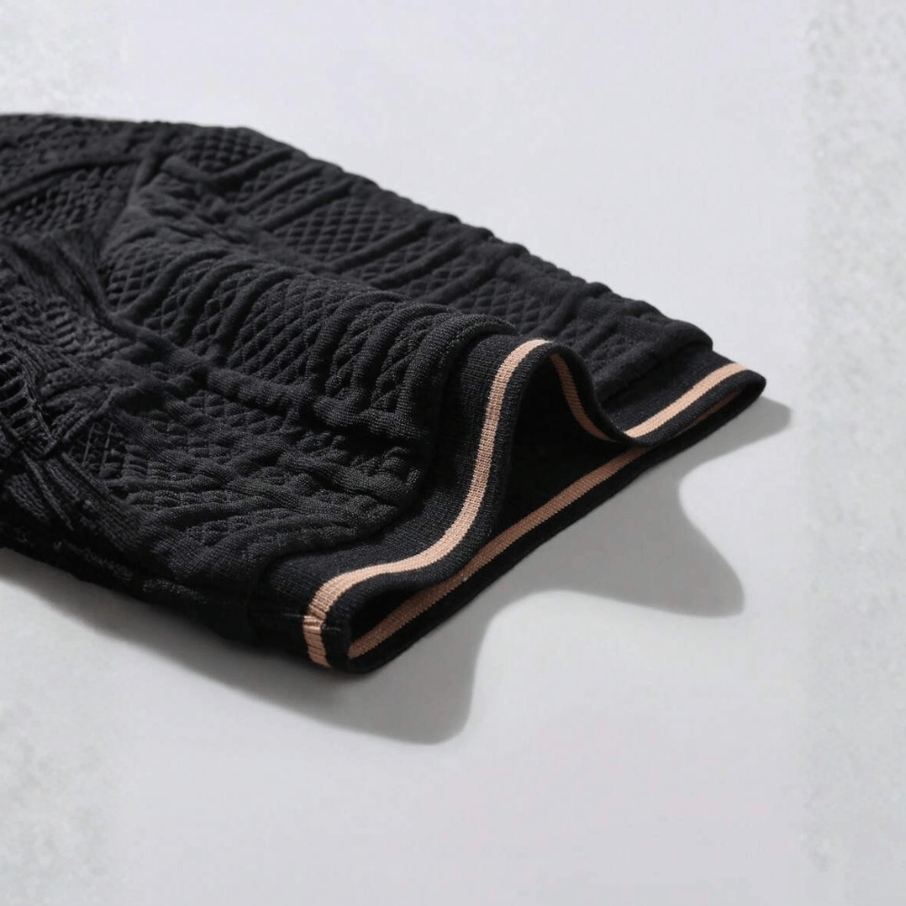 Knitted Buttoned Casual Golf Polo T Shirt For Men