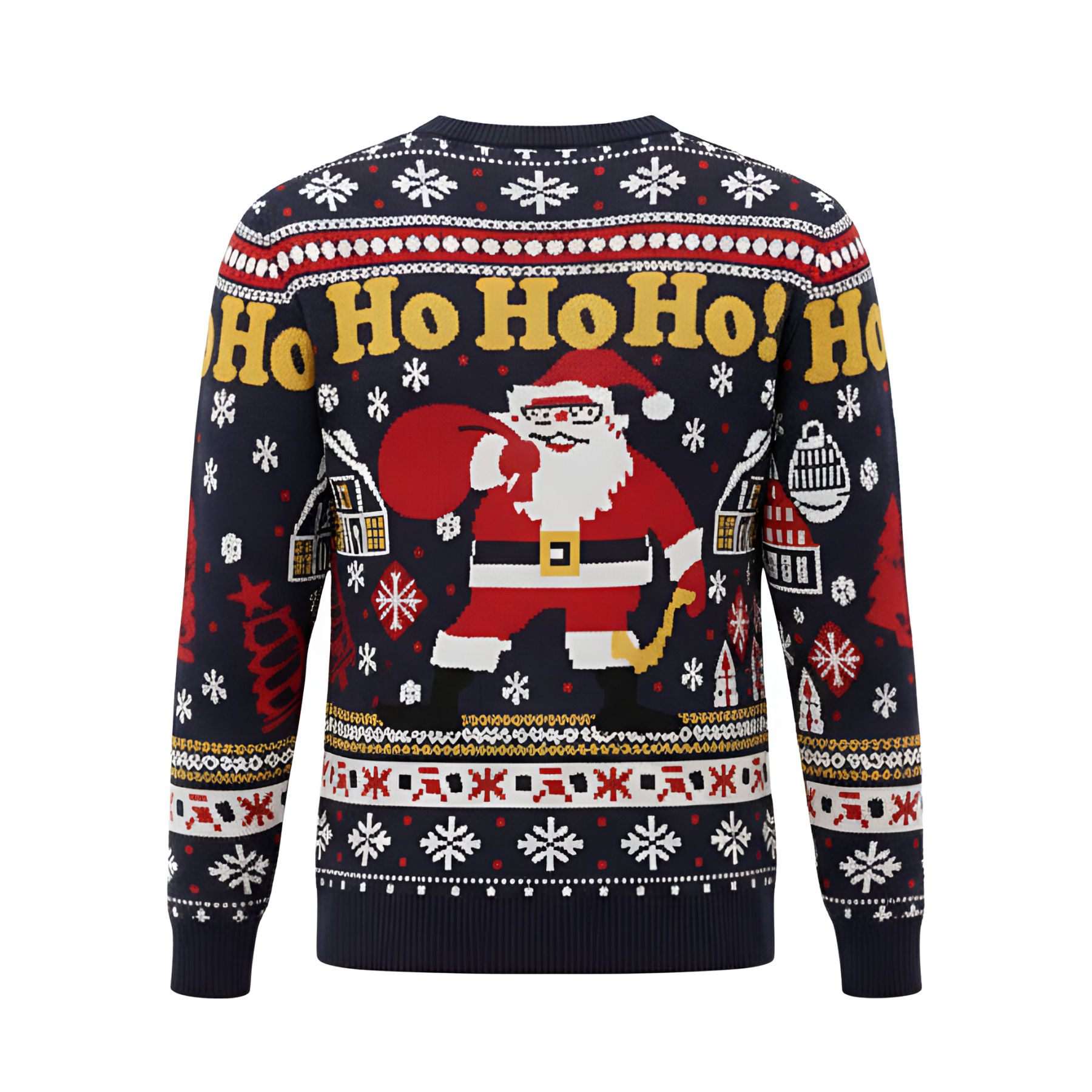 Ugly Christmas Sweater Santa Clause Reindeer Knitted Long Sleeve Sweaters