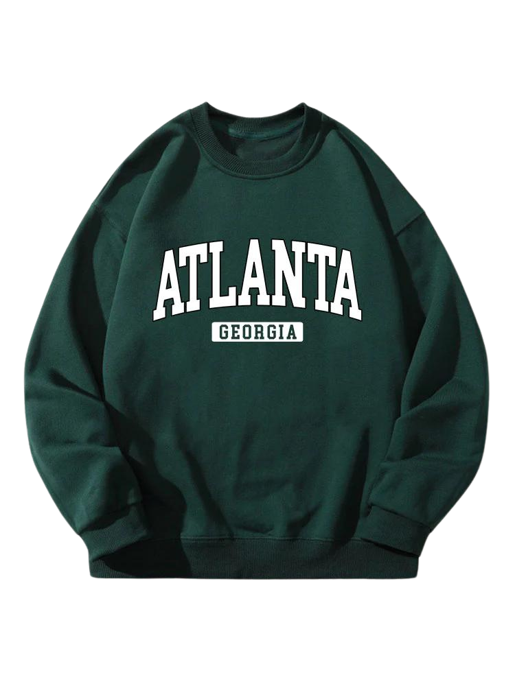 Atlanta Print Sweatshirt-Vacay Outfit