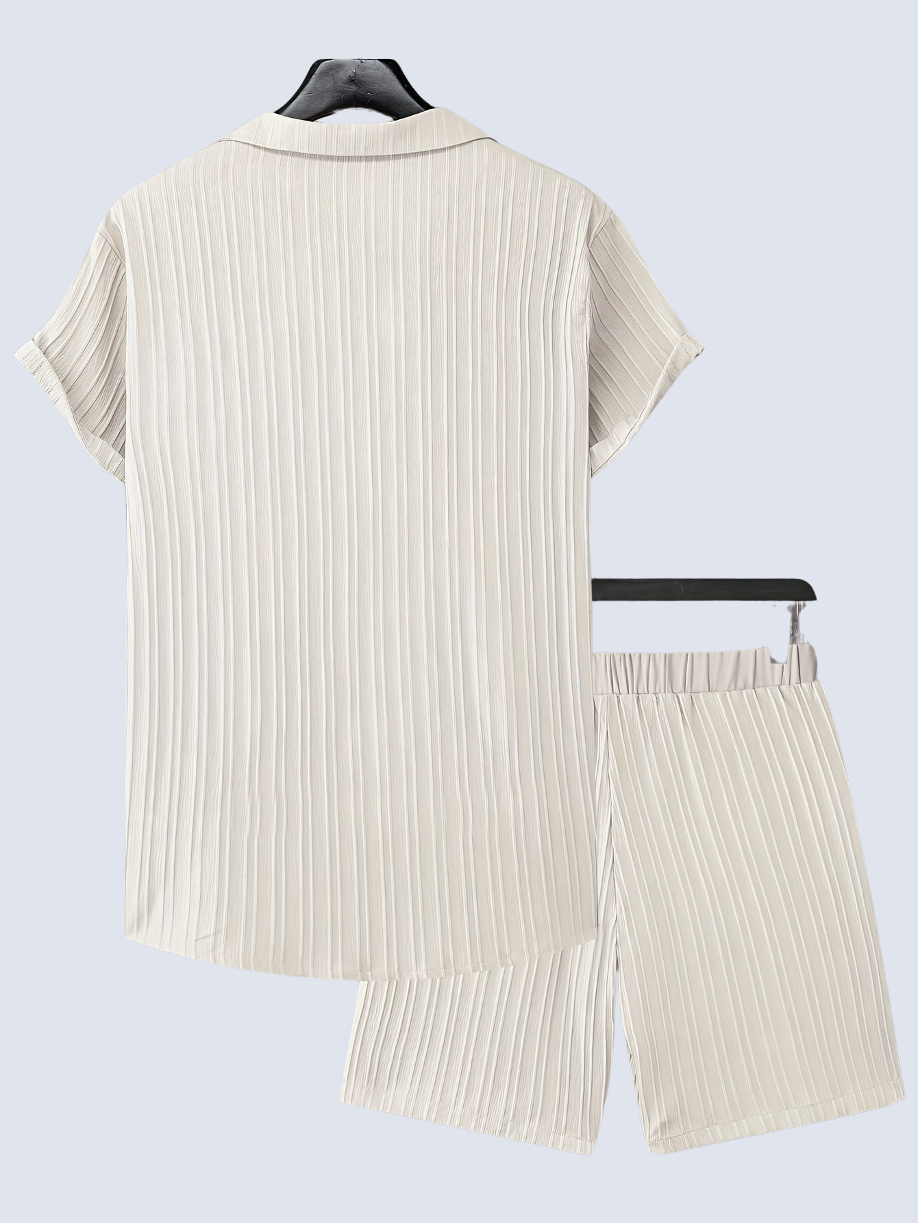 Striped Shirt And Shorts Outfit 2 Piece Set-Vacay Outfit