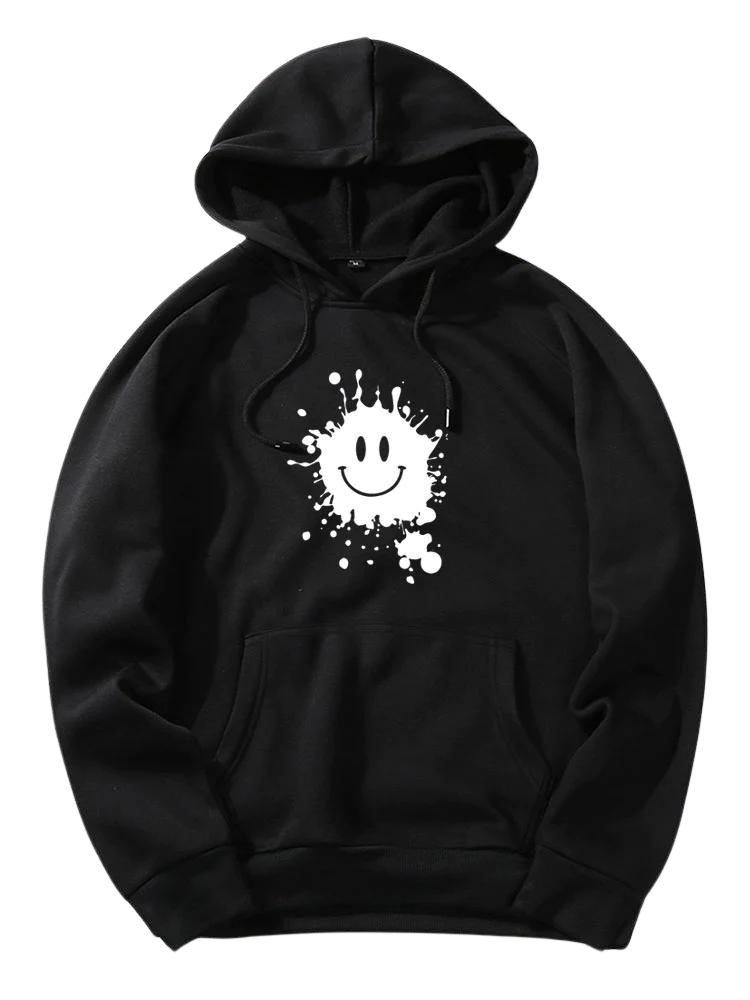 Mud Splash Smiley Hoodie-Vacay Outfit