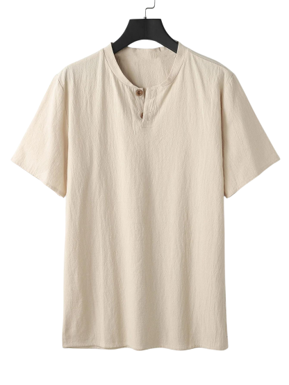 Solid Colored V-Neck  Shirt-Vacay Outfit