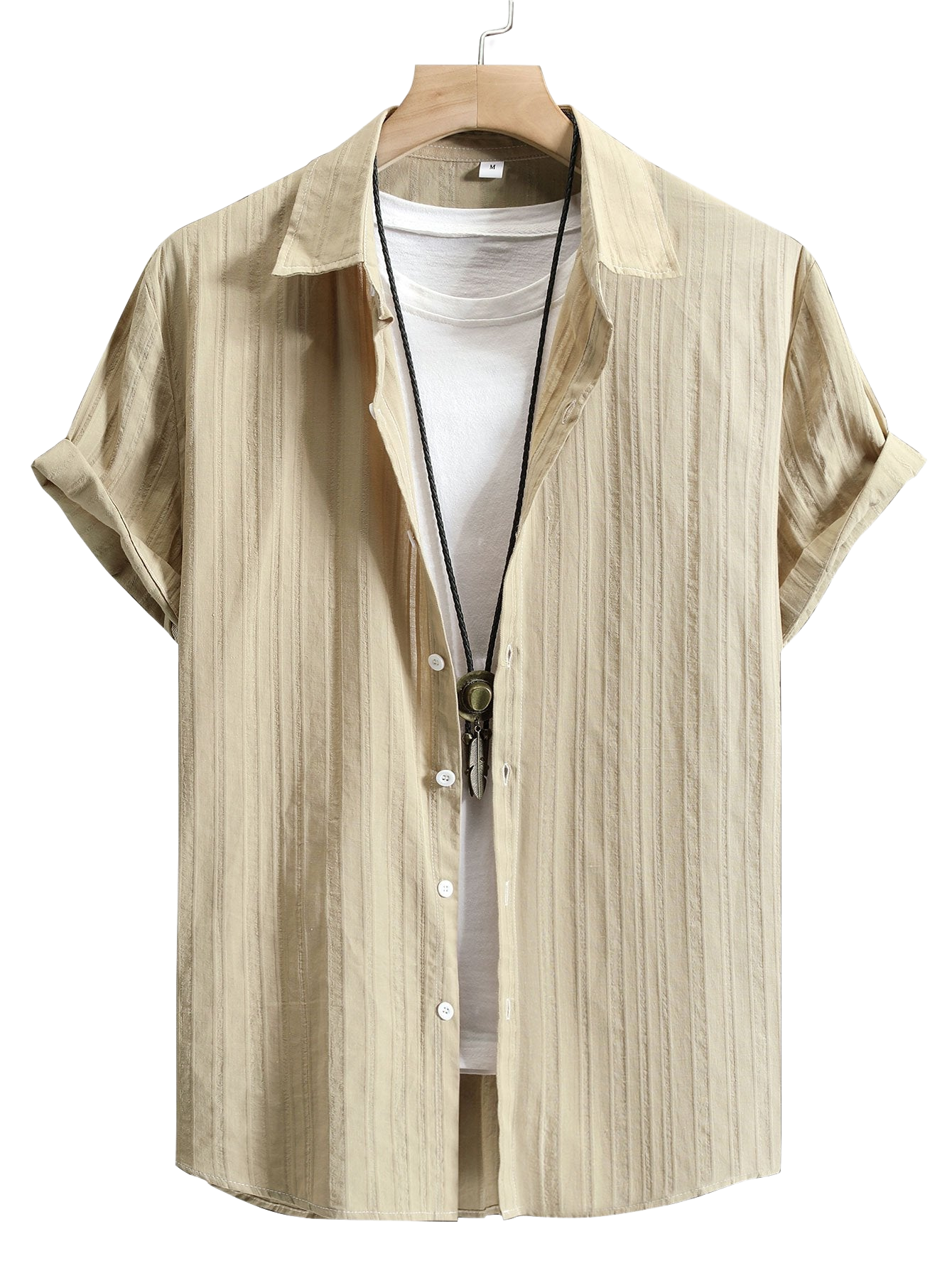 Striped Jacquard Shirt-Vacay Outfit