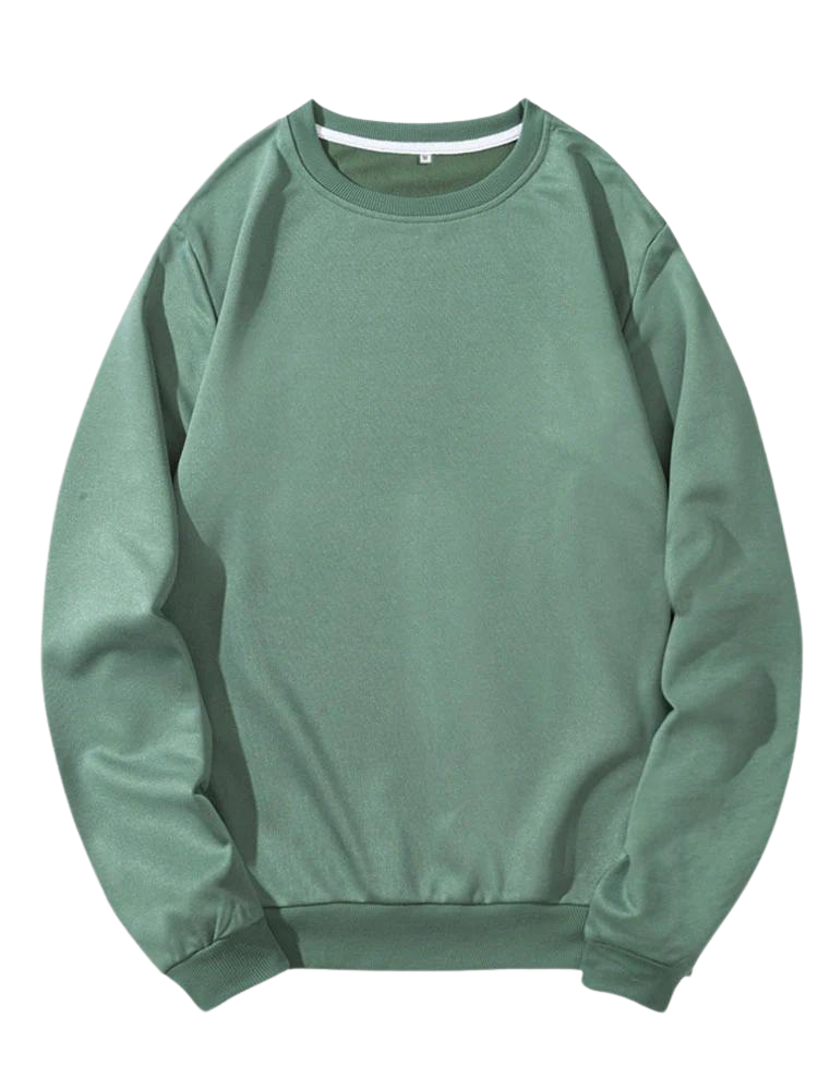 Crew Neck Solid Color Sweatshirts-Vacay Outfit