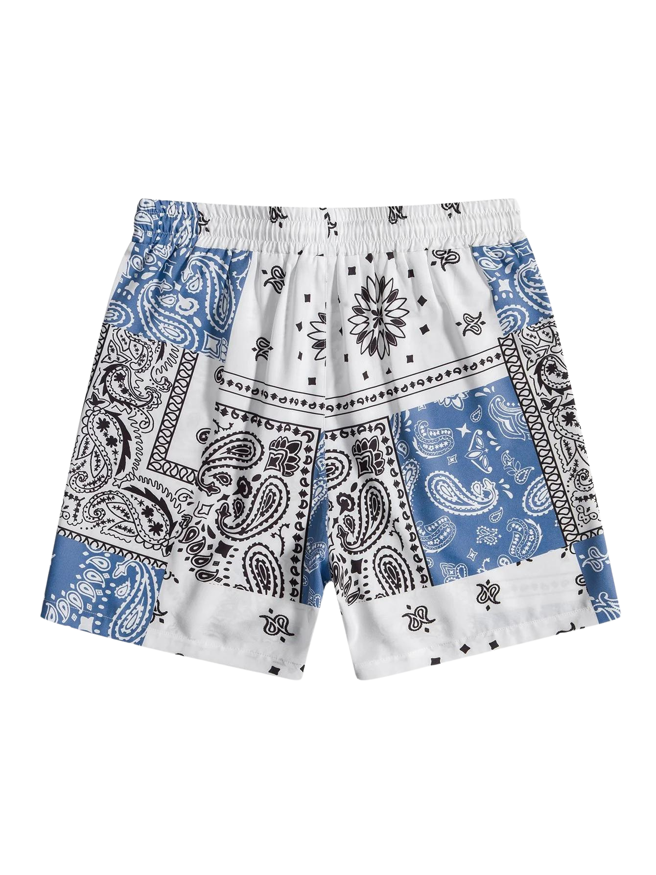 Paisley Print Drawstring Short-Vacay Outfit
