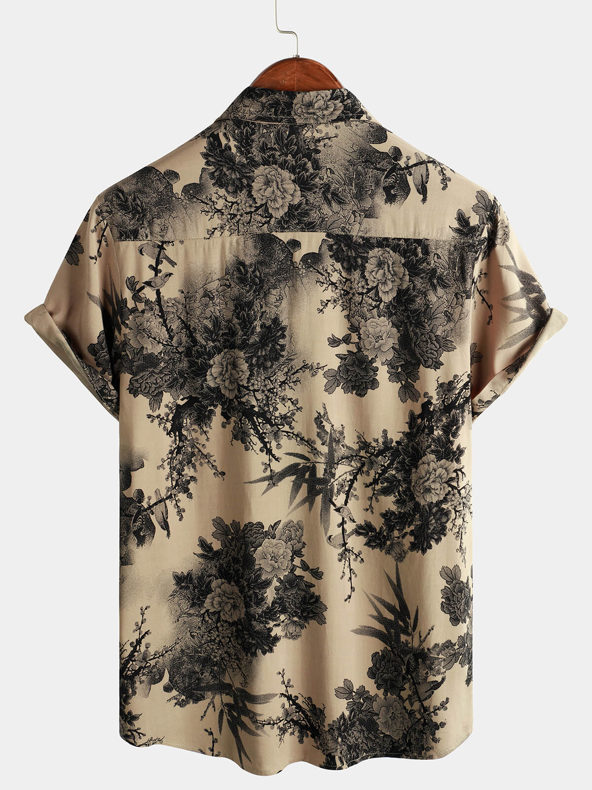 Vintage Bamboo Floral Short Sleeve Shirt-Vacay Outfit