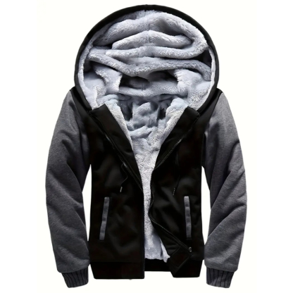 Warm Fleece Hooded Jacket For Men