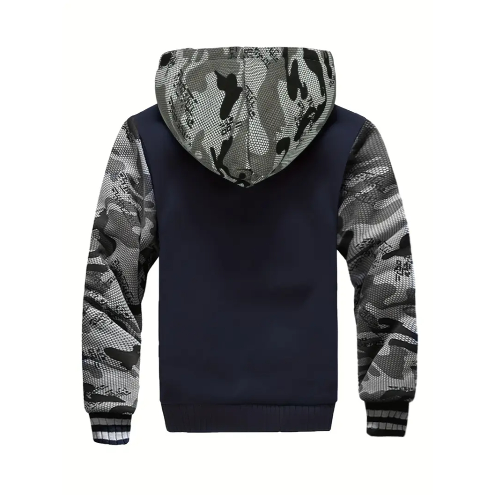 Warm Fleece Hooded Jacket For Men