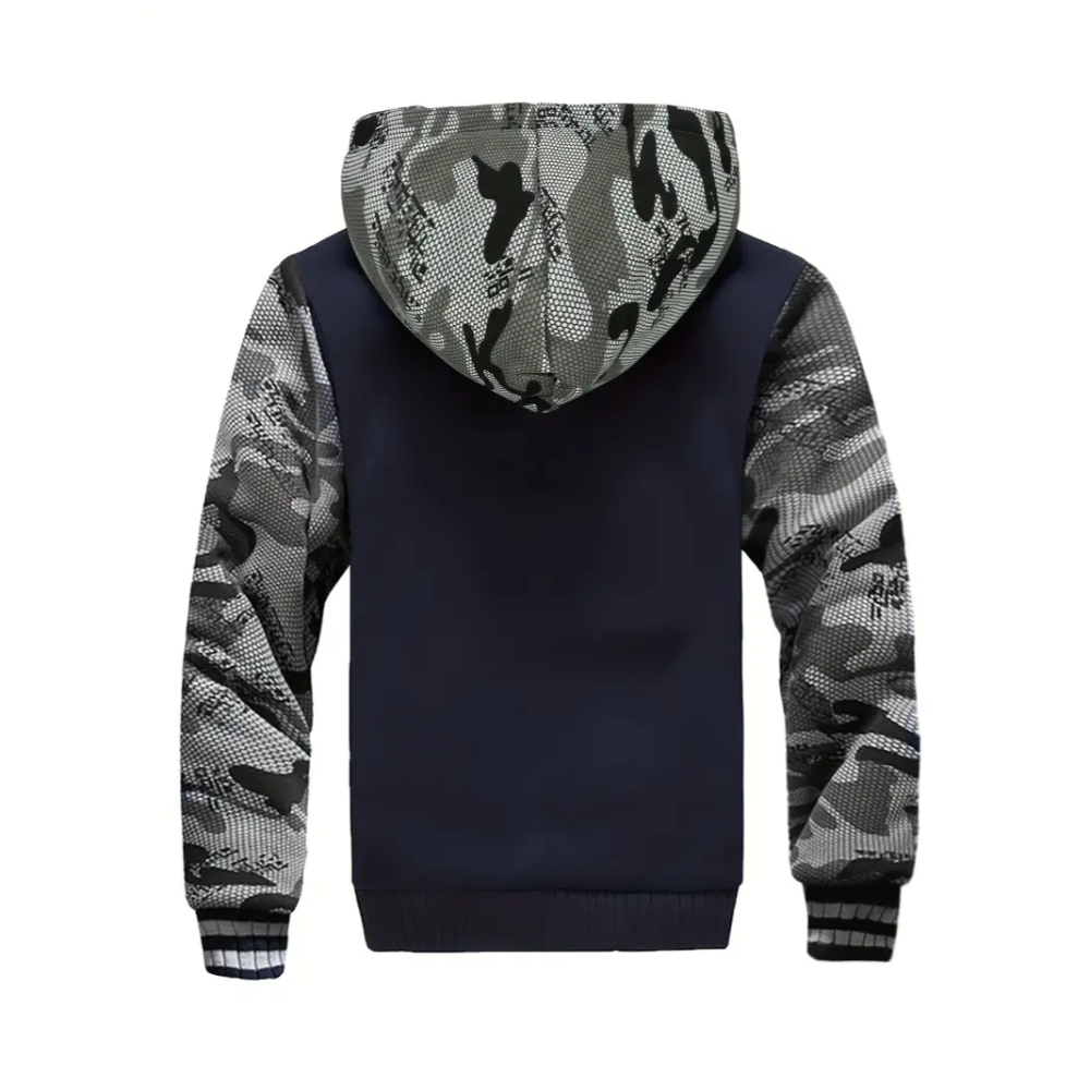 Warm Fleece Hooded Jacket For Men