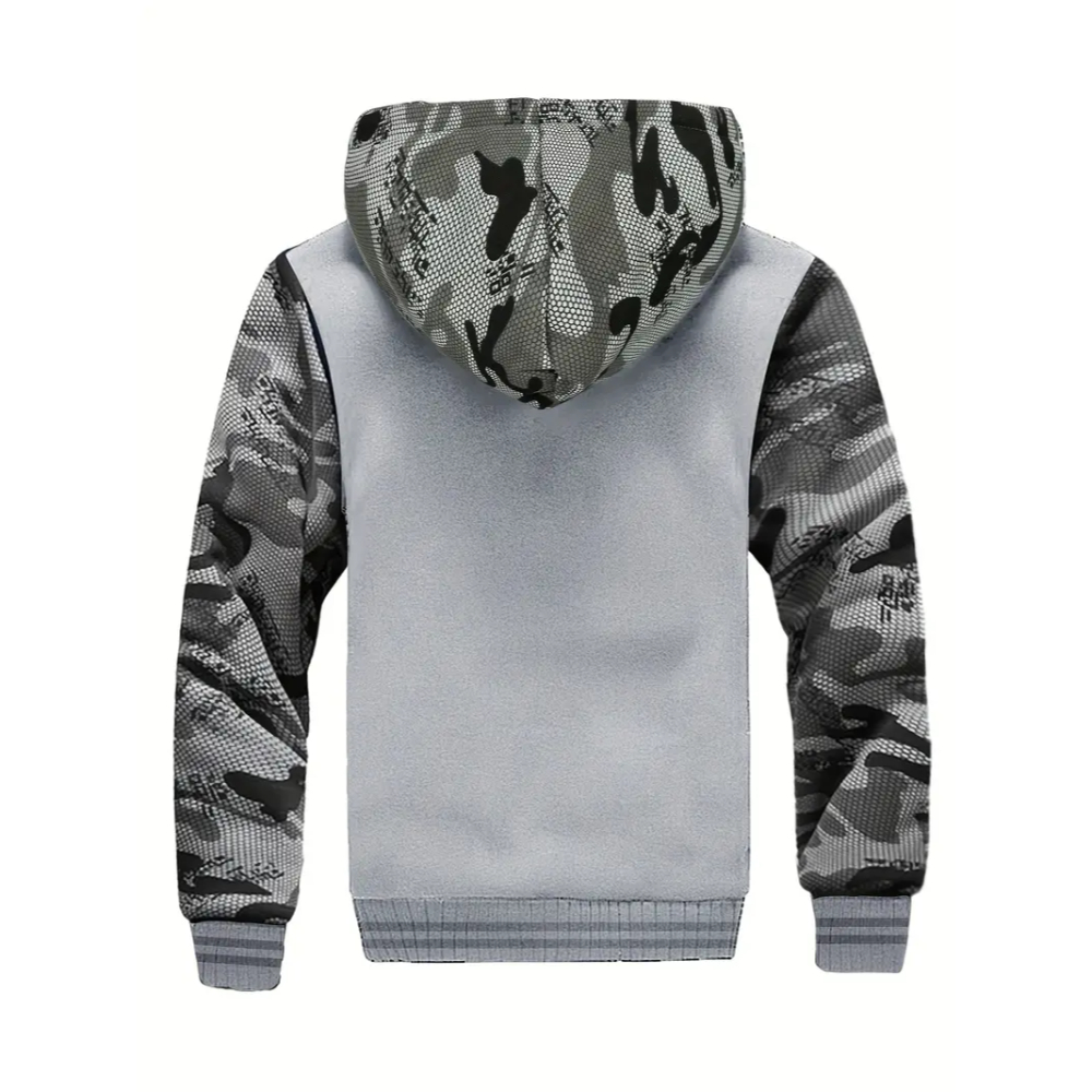 Warm Fleece Hooded Jacket For Men