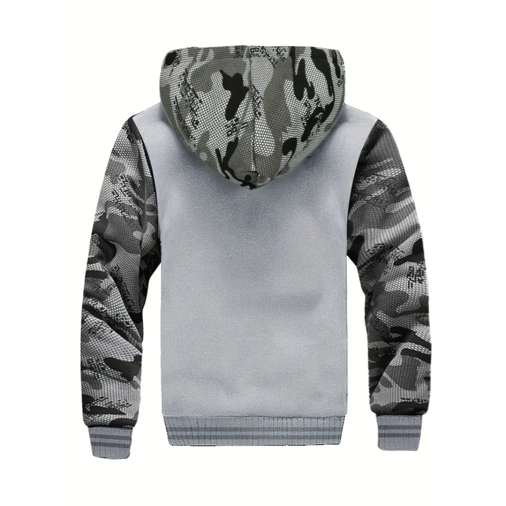 Warm Fleece Hooded Jacket For Men