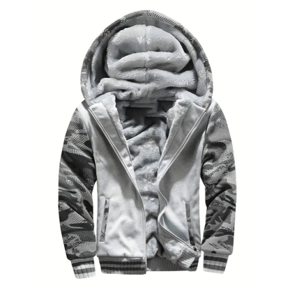 Warm Fleece Hooded Jacket For Men