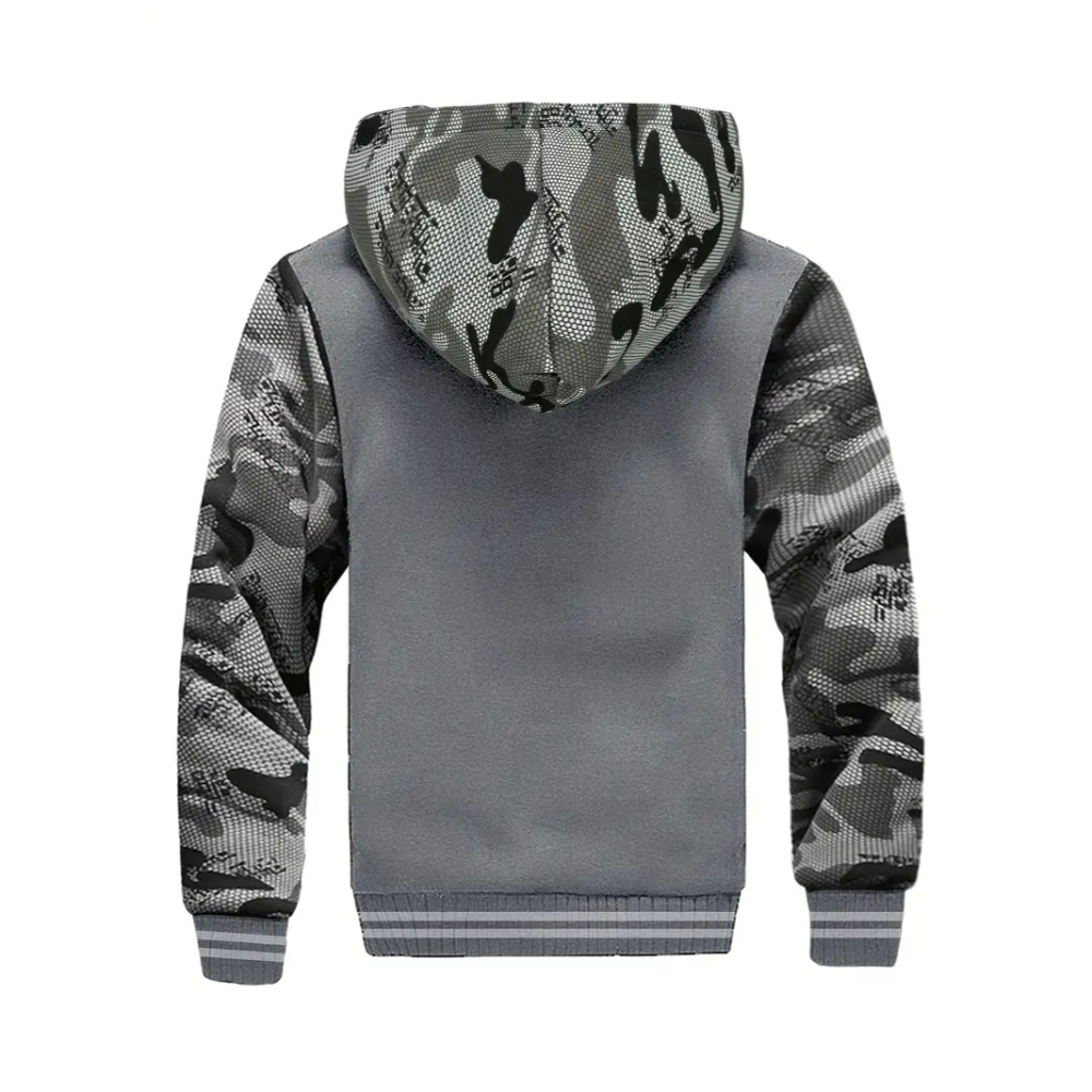 Warm Fleece Hooded Jacket For Men