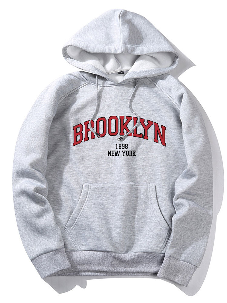 Brooklyn Letter Graphic Hoodie-Vacay Outfit