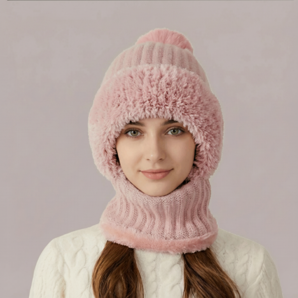 3 In 1 Beanie With Scarf And Mask Set