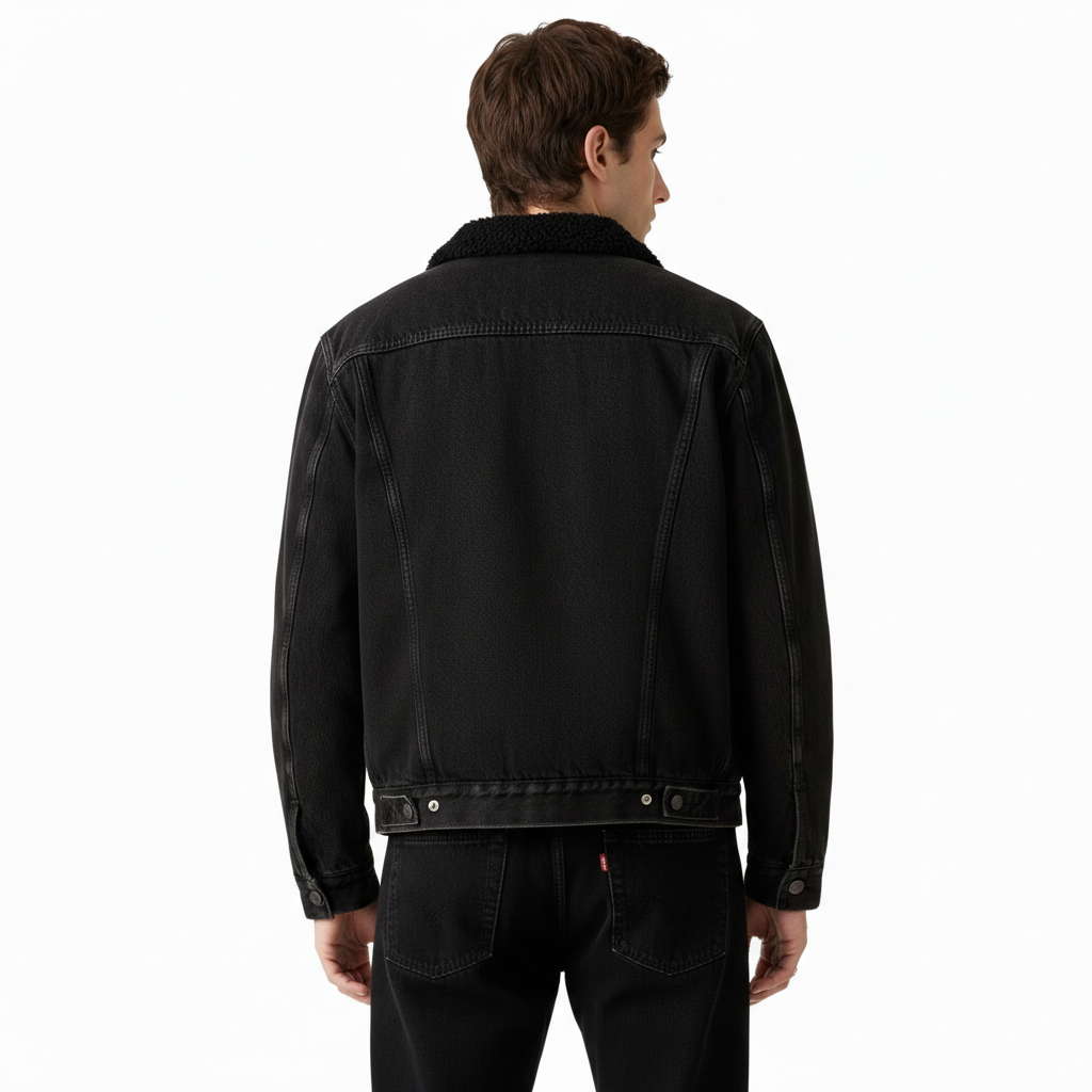 Men Sherpa Trucker Jacket